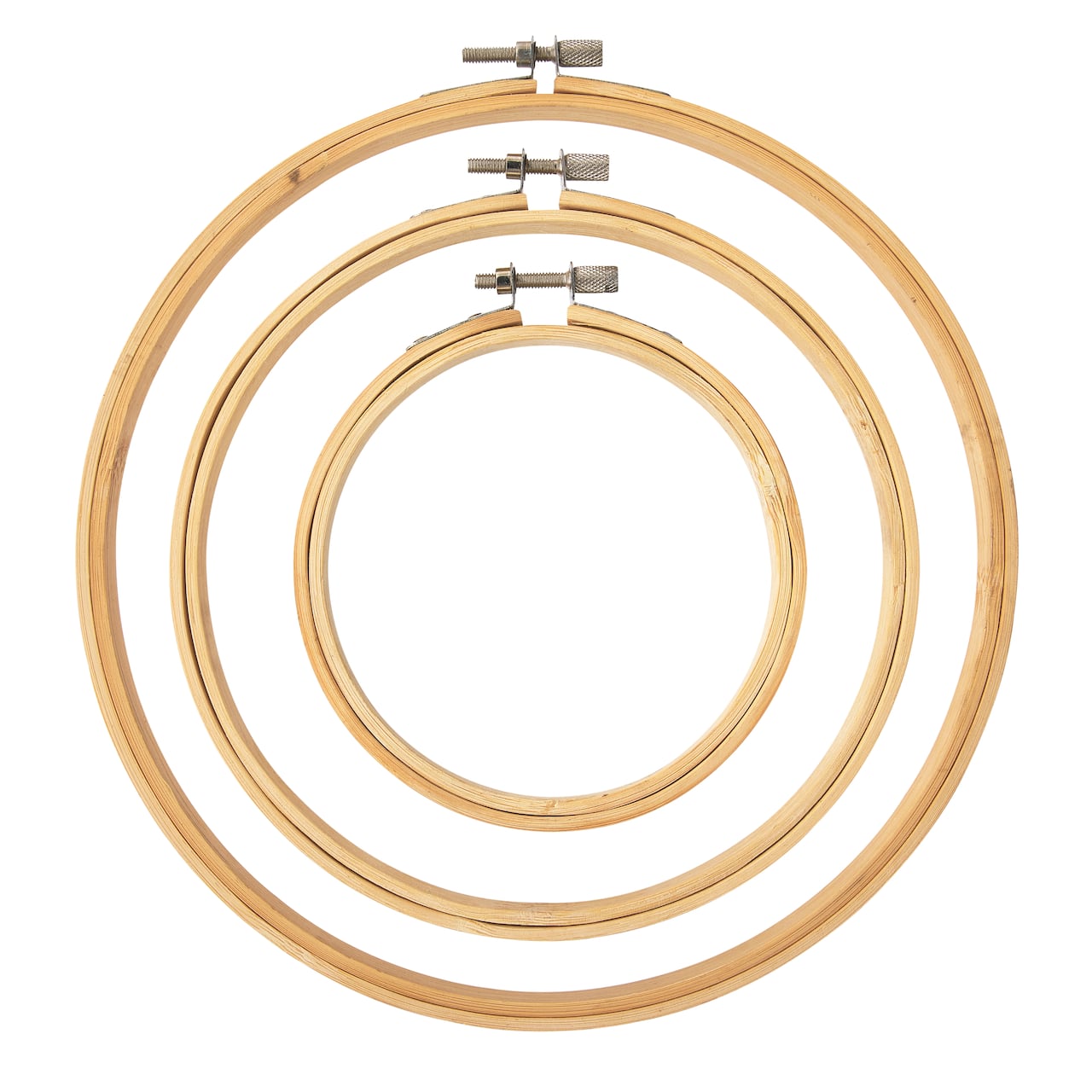 12 Packs: 3 ct. (36 total) Bamboo Hoop Set by Loops & Threads™